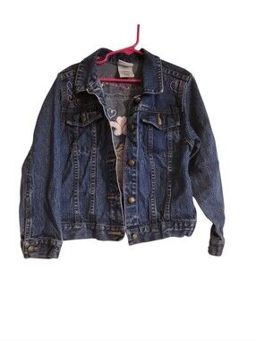 Disney Dark Blue Denim Jacket with Heart Accents